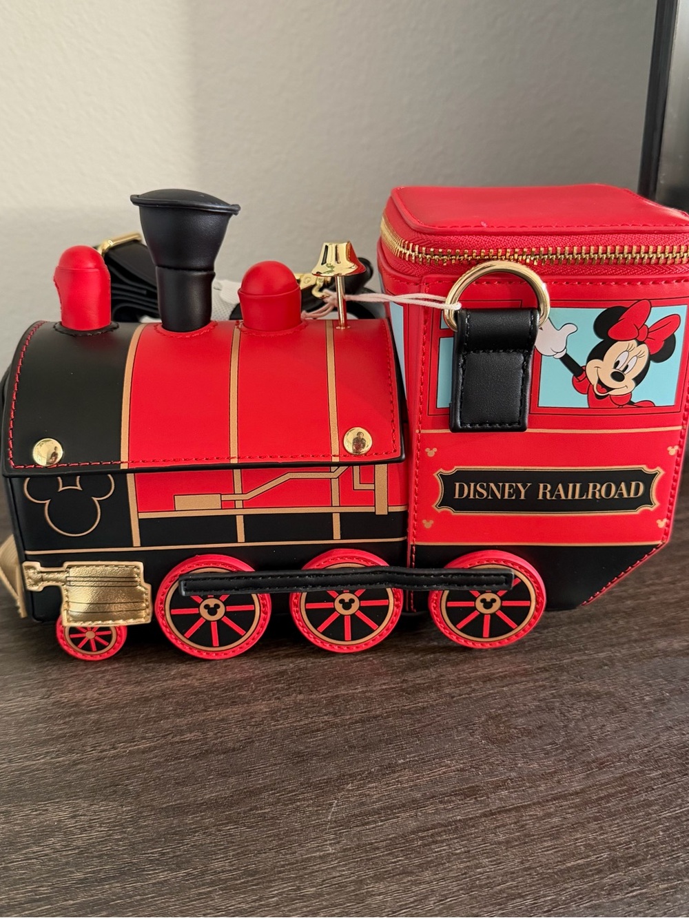 Disney Parks Loungefly Railroad Train Mickey Minnie Mouse Crossbody Bag 2026 NWT